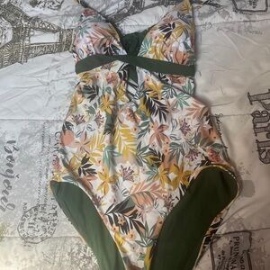 Liu Jo women Floral One Piece - Green and Pink